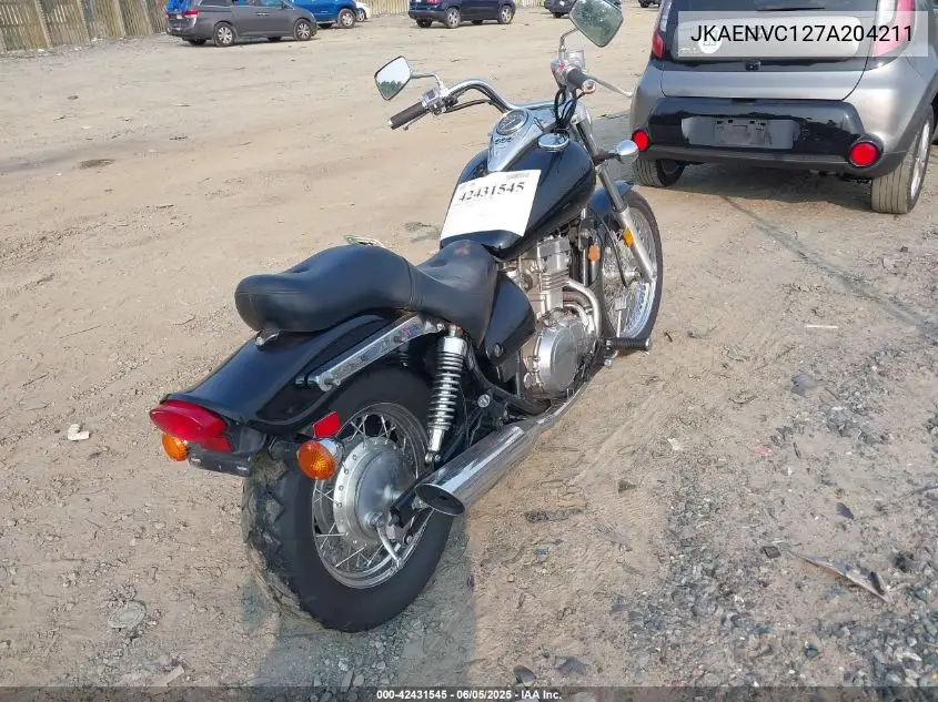 2007 Kawasaki En500 C VIN: JKAENVC127A204211 Lot: 42431545