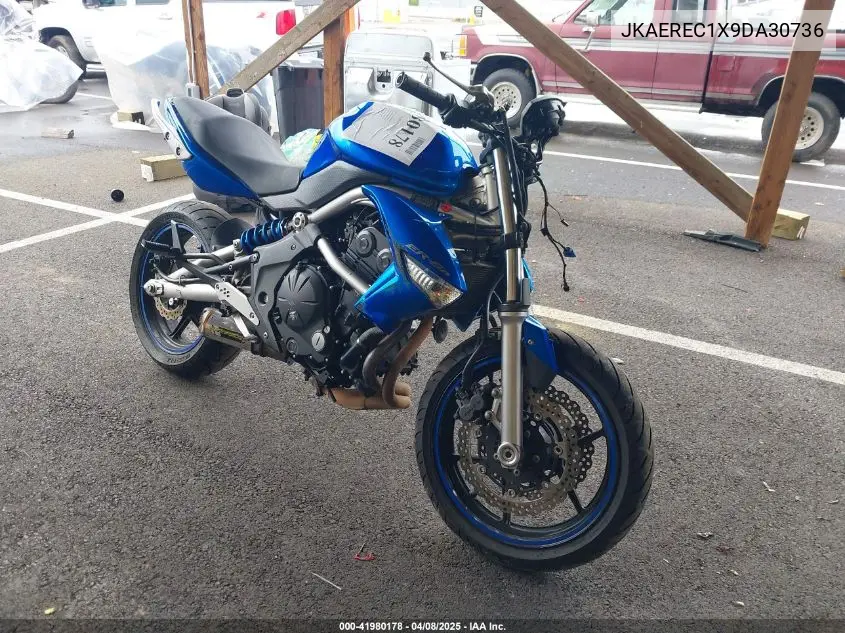 2009 Kawasaki Er650 C VIN: JKAEREC1X9DA30736 Lot: 41980178