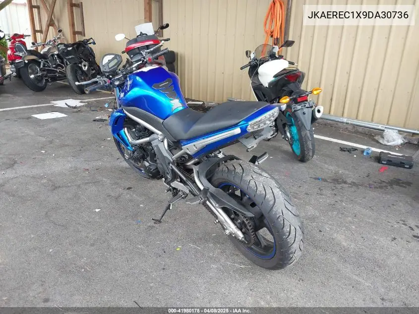 2009 Kawasaki Er650 C VIN: JKAEREC1X9DA30736 Lot: 41980178