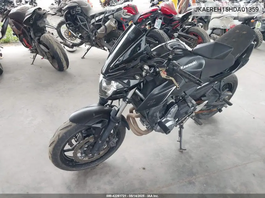 2017 Kawasaki Er650 H VIN: JKAEREH15HDA01359 Lot: 42261721