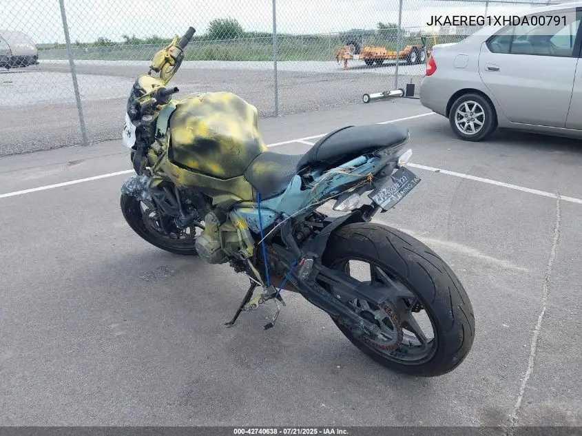 2017 Kawasaki Er650 G VIN: JKAEREG1XHDA00791 Lot: 42740638
