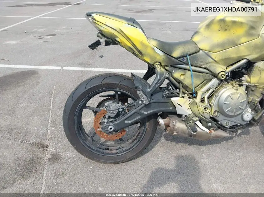 2017 Kawasaki Er650 G VIN: JKAEREG1XHDA00791 Lot: 42740638