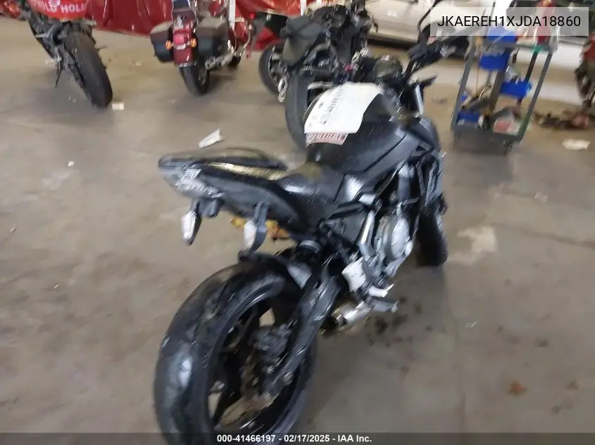 2018 Kawasaki Er650 H VIN: JKAEREH1XJDA18860 Lot: 41466197