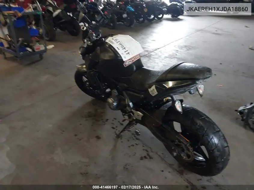 2018 Kawasaki Er650 H VIN: JKAEREH1XJDA18860 Lot: 41466197