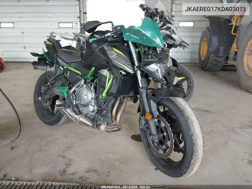 2019 Kawasaki Er650 G VIN: JKAEREG17KDA03073 Lot: 42251810
