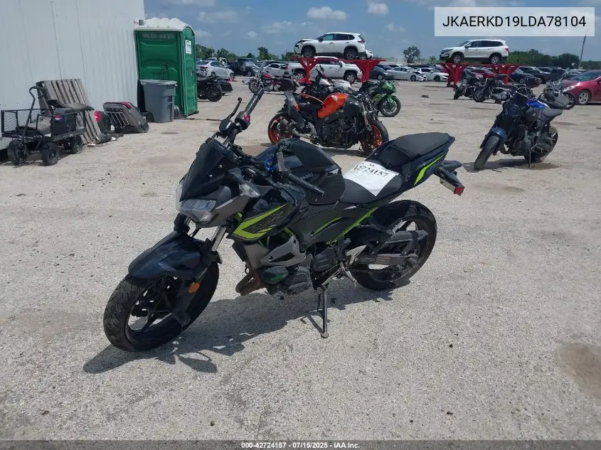 2020 Kawasaki Er400 D VIN: JKAERKD19LDA78104 Lot: 42724157