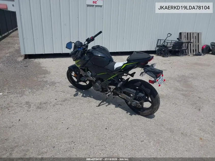 2020 Kawasaki Er400 D VIN: JKAERKD19LDA78104 Lot: 42724157