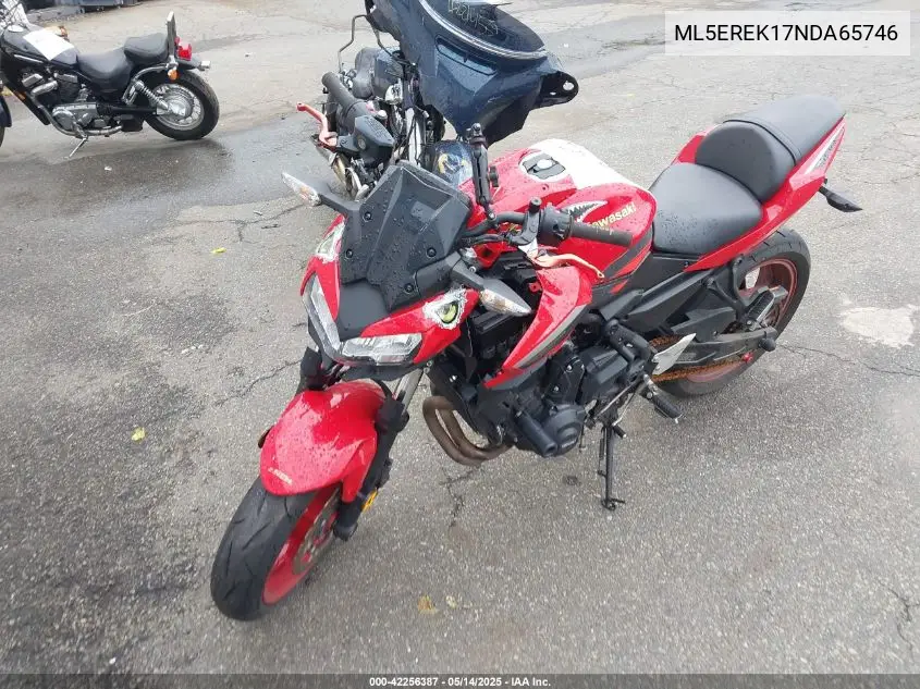 2022 Kawasaki Er650 K VIN: ML5EREK17NDA65746 Lot: 42256387