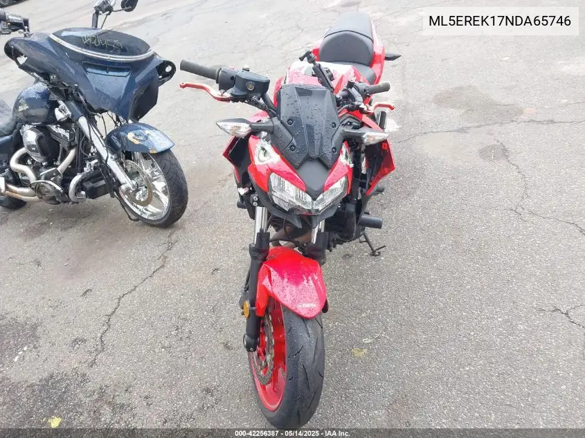 2022 Kawasaki Er650 K VIN: ML5EREK17NDA65746 Lot: 42256387