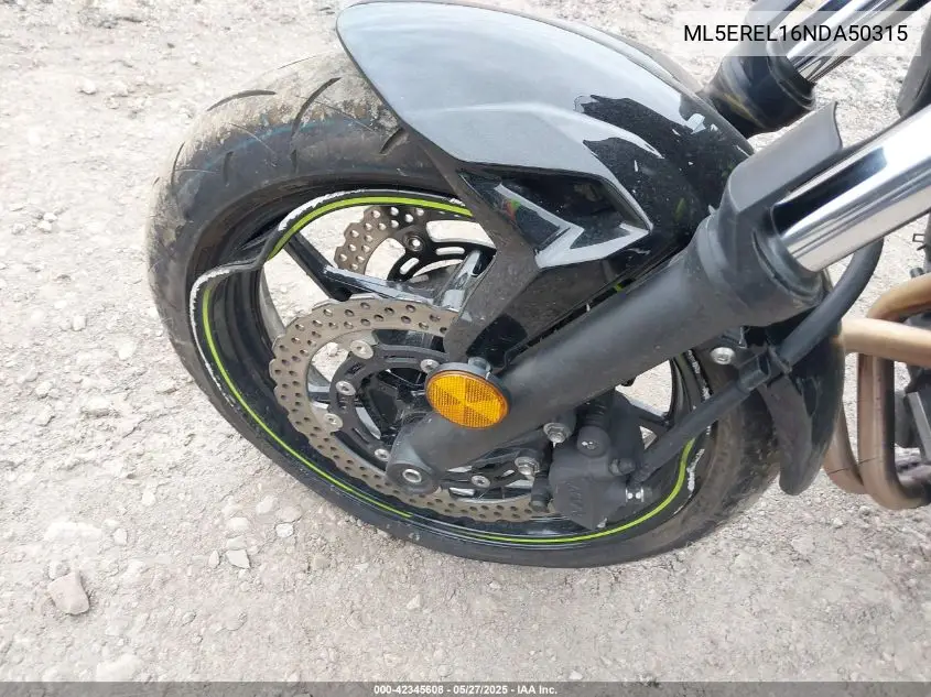 2022 Kawasaki Er650 L VIN: ML5EREL16NDA50315 Lot: 42345608