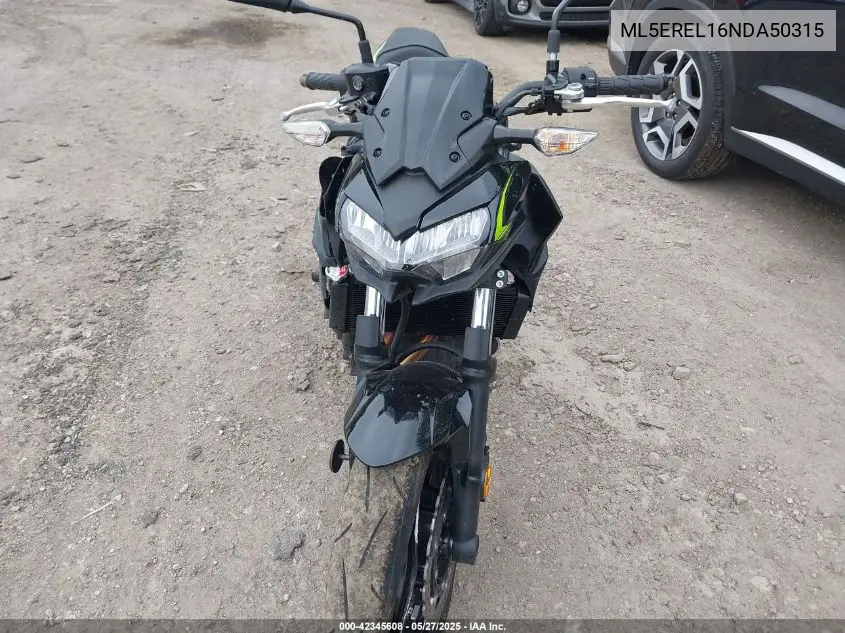 2022 Kawasaki Er650 L VIN: ML5EREL16NDA50315 Lot: 42345608