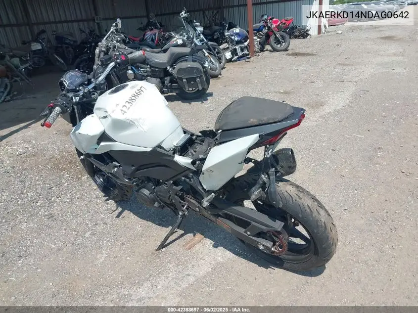 2022 Kawasaki Er400 D VIN: JKAERKD14NDAG0642 Lot: 42388697