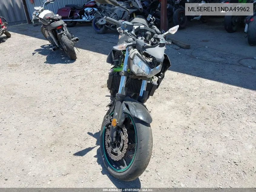 2022 Kawasaki Er650 L VIN: ML5EREL11NDA49962 Lot: 42664228