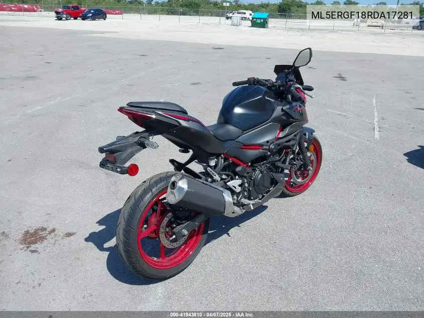 2024 Kawasaki Er500 VIN: ML5ERGF18RDA17281 Lot: 41943810