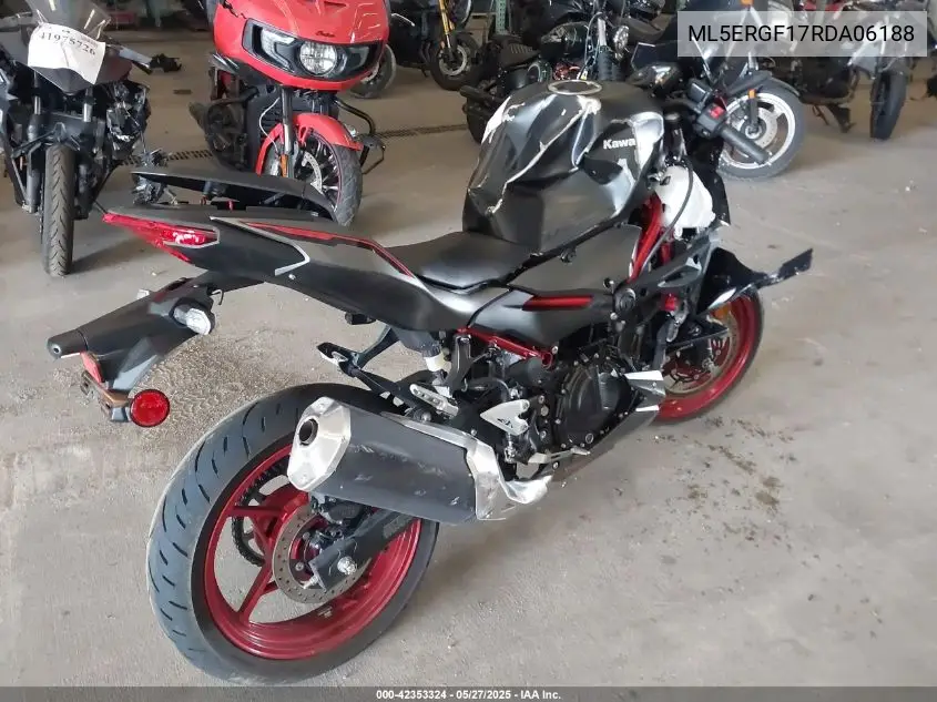 2024 Kawasaki Er500 VIN: ML5ERGF17RDA06188 Lot: 42353324