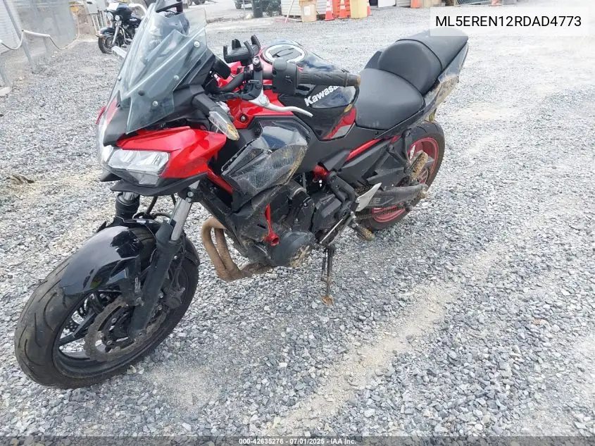 2024 Kawasaki Er650 N VIN: ML5EREN12RDAD4773 Lot: 42635276
