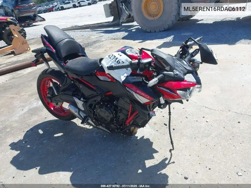 2024 Kawasaki Er650 N VIN: ML5EREN16RDAC6112 Lot: 42716792