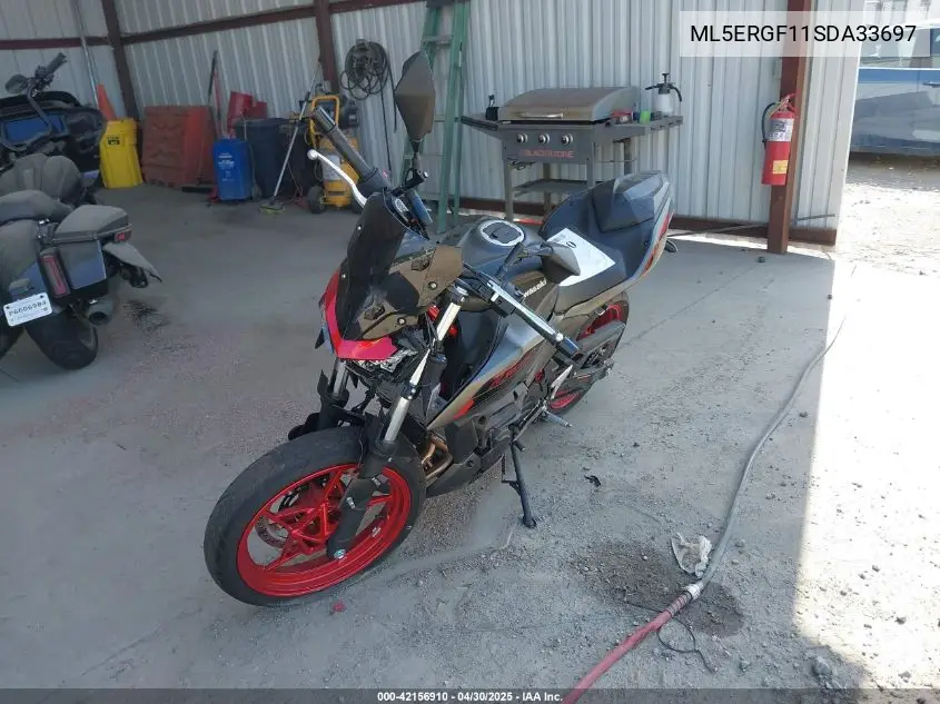 2025 Kawasaki Er500 VIN: ML5ERGF11SDA33697 Lot: 42156910