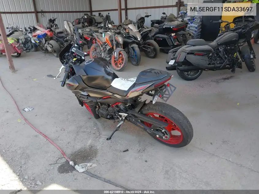 2025 Kawasaki Er500 VIN: ML5ERGF11SDA33697 Lot: 42156910