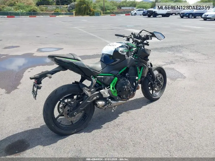 2025 Kawasaki Er650 N VIN: ML5EREN12SDAE2359 Lot: 42643524