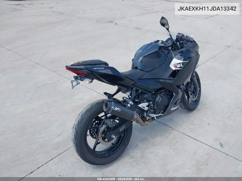 2018 Kawasaki Ex400 VIN: JKAEXKH11JDA13342 Lot: 42343999