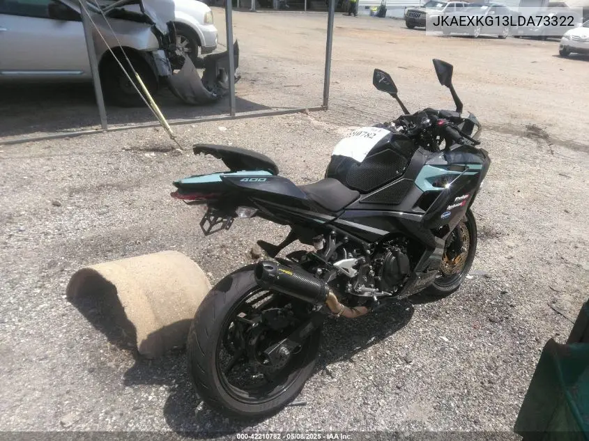 2020 Kawasaki Ex400 VIN: JKAEXKG13LDA73322 Lot: 42210782
