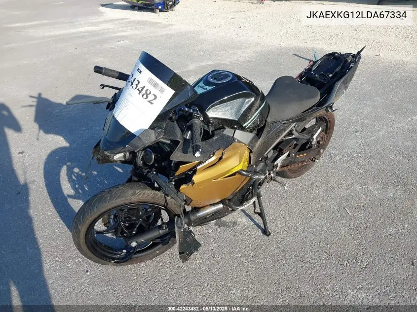 2020 Kawasaki Ex400 VIN: JKAEXKG12LDA67334 Lot: 42243482
