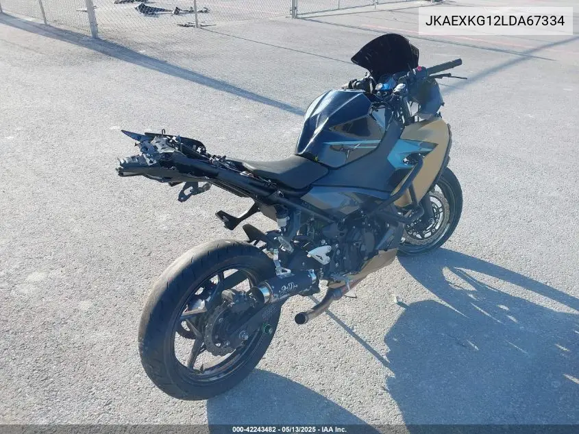 2020 Kawasaki Ex400 VIN: JKAEXKG12LDA67334 Lot: 42243482