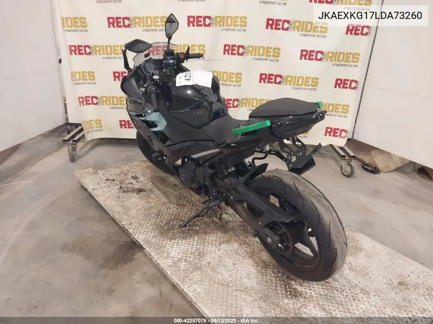 2020 Kawasaki Ex400 VIN: JKAEXKG17LDA73260 Lot: 42257076