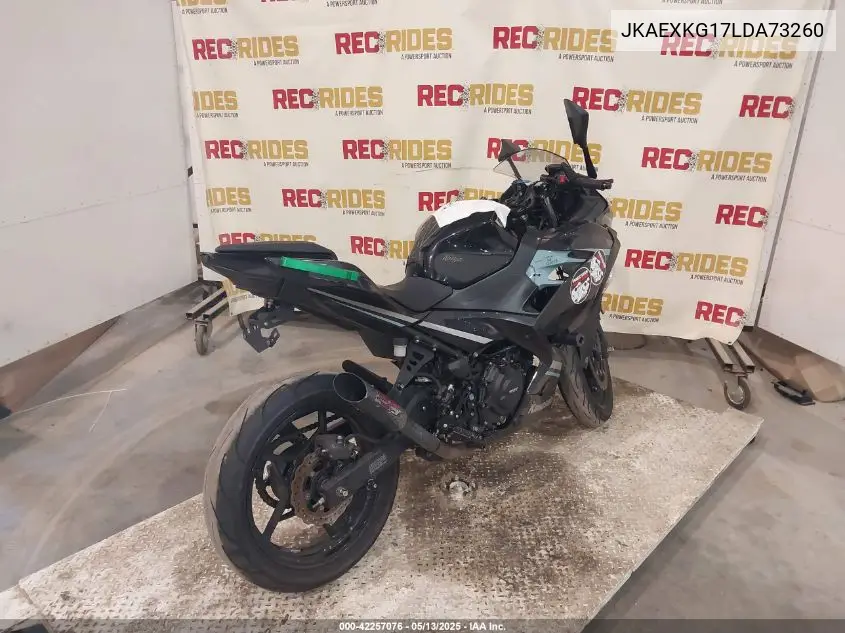 2020 Kawasaki Ex400 VIN: JKAEXKG17LDA73260 Lot: 42257076