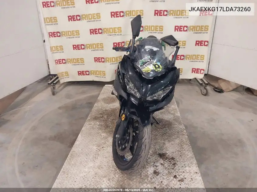 2020 Kawasaki Ex400 VIN: JKAEXKG17LDA73260 Lot: 42257076