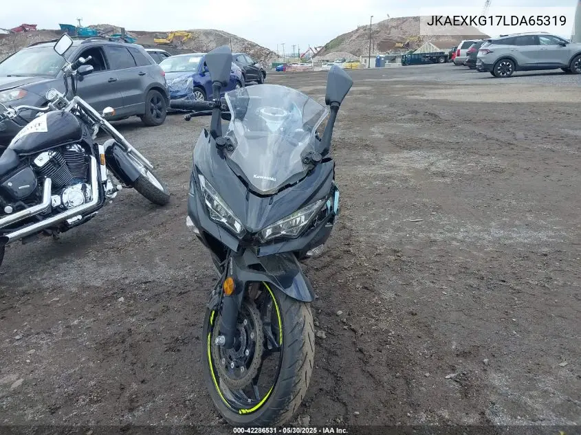 2020 Kawasaki Ex400 VIN: JKAEXKG17LDA65319 Lot: 42286531