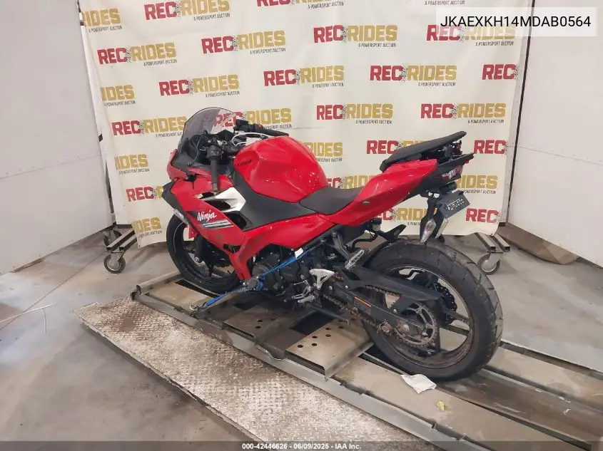2021 Kawasaki Ex400 VIN: JKAEXKH14MDAB0564 Lot: 42446626