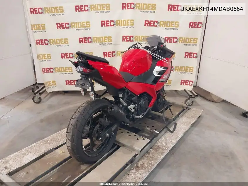 2021 Kawasaki Ex400 VIN: JKAEXKH14MDAB0564 Lot: 42446626
