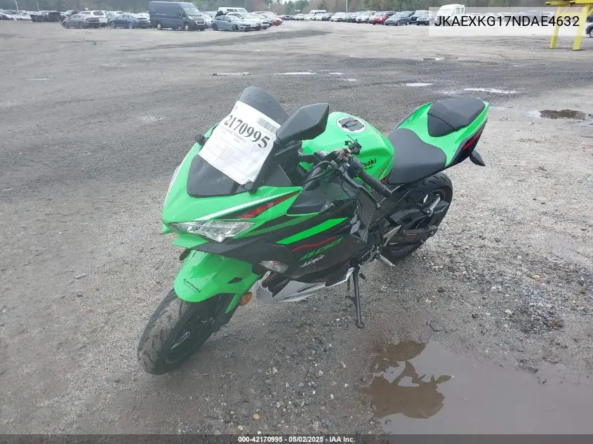 2022 Kawasaki Ex400 VIN: JKAEXKG17NDAE4632 Lot: 42170995