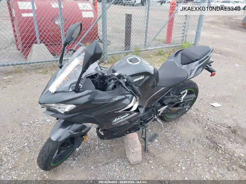 2022 Kawasaki Ex400 VIN: JKAEXKG10NDAE3340 Lot: 42364802