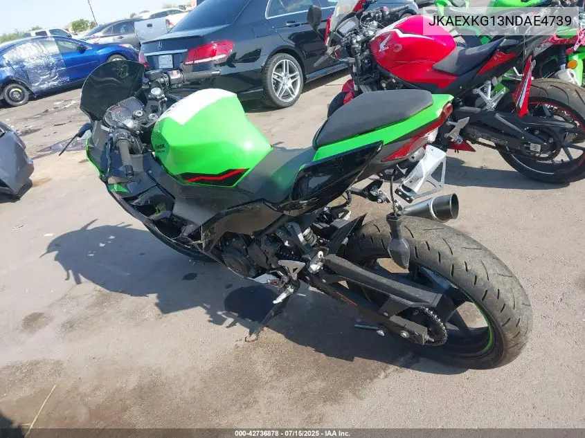 2022 Kawasaki Ex400 VIN: JKAEXKG13NDAE4739 Lot: 42736878