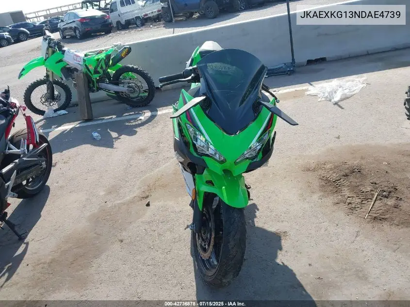 2022 Kawasaki Ex400 VIN: JKAEXKG13NDAE4739 Lot: 42736878