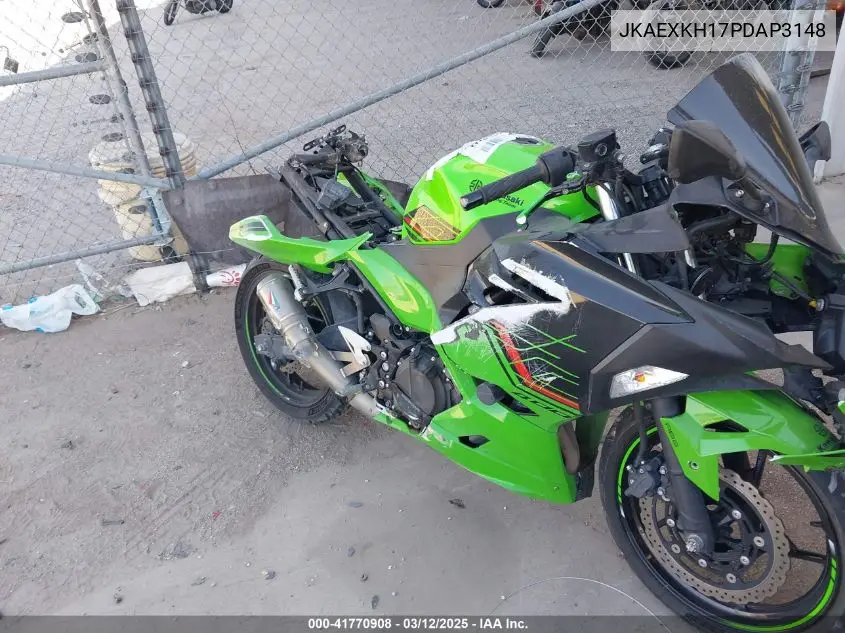 2023 Kawasaki Ex400 VIN: JKAEXKH17PDAP3148 Lot: 41770908