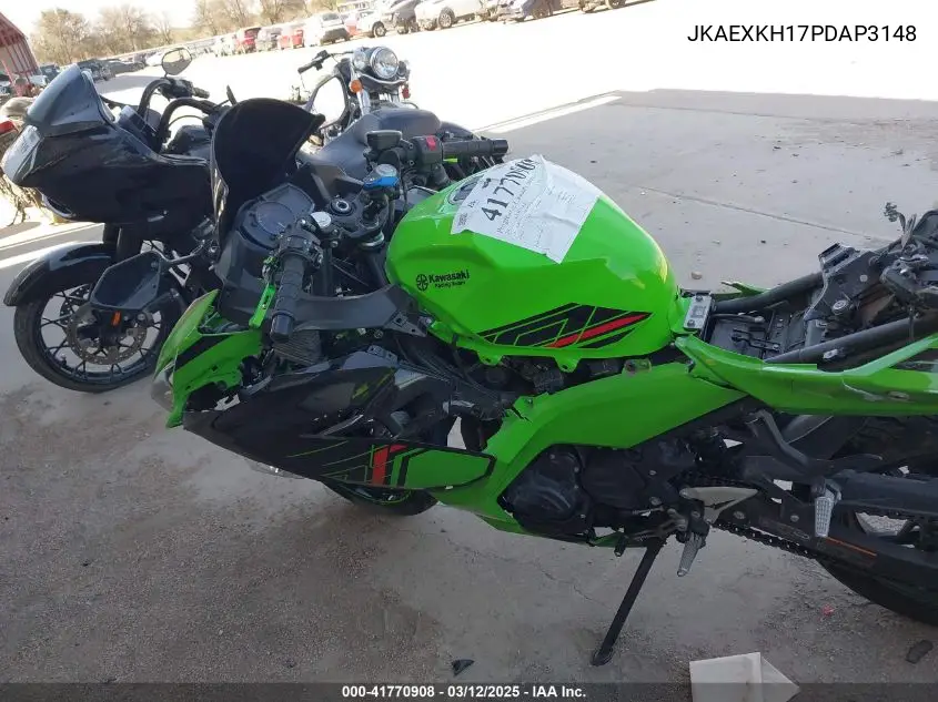 2023 Kawasaki Ex400 VIN: JKAEXKH17PDAP3148 Lot: 41770908