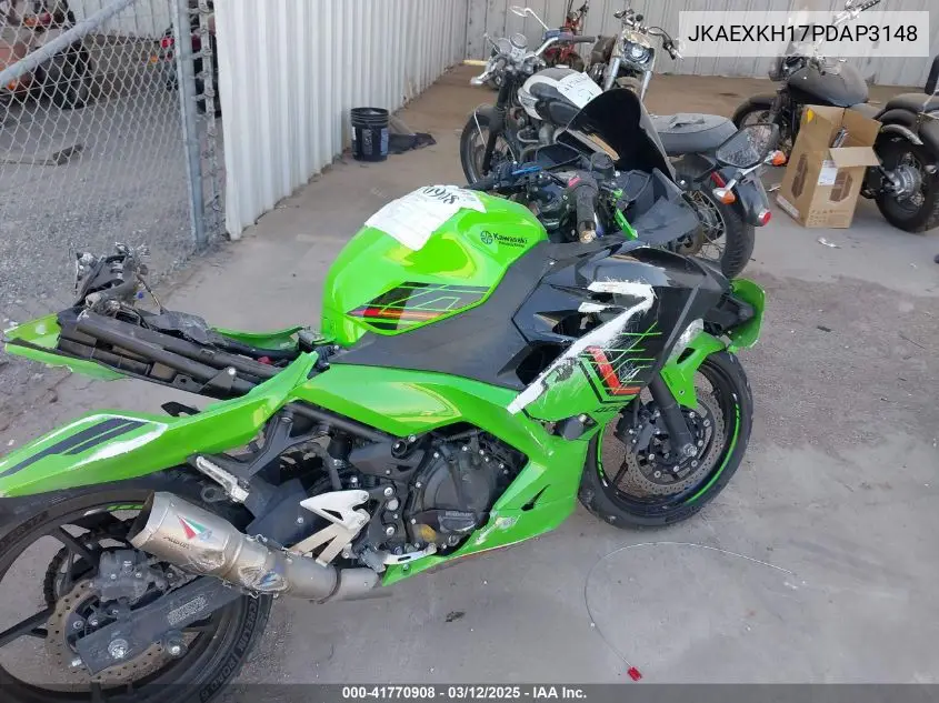 2023 Kawasaki Ex400 VIN: JKAEXKH17PDAP3148 Lot: 41770908
