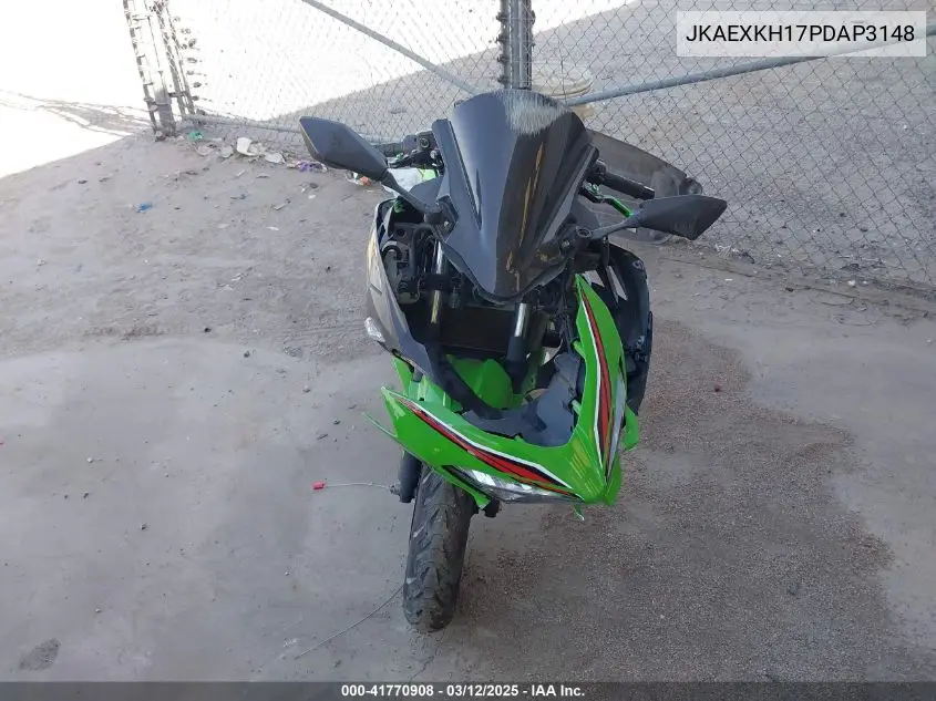 2023 Kawasaki Ex400 VIN: JKAEXKH17PDAP3148 Lot: 41770908