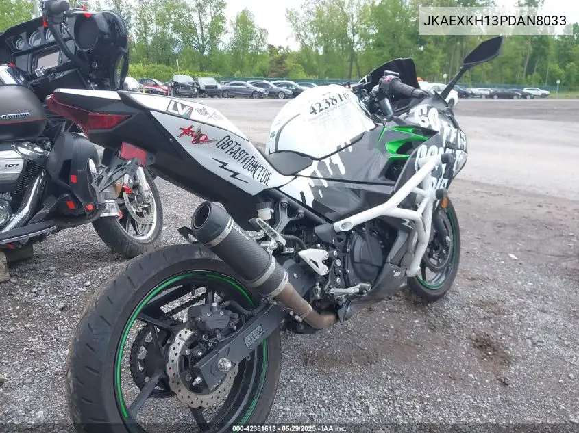 2023 Kawasaki Ex400 VIN: JKAEXKH13PDAN8033 Lot: 42381613