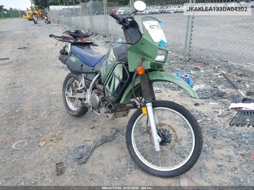 2003 Kawasaki Kl650 A VIN: JKAKLEA133DA04302 Lot: 42773745