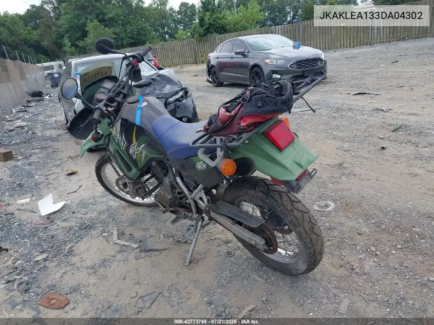 2003 Kawasaki Kl650 A VIN: JKAKLEA133DA04302 Lot: 42773745