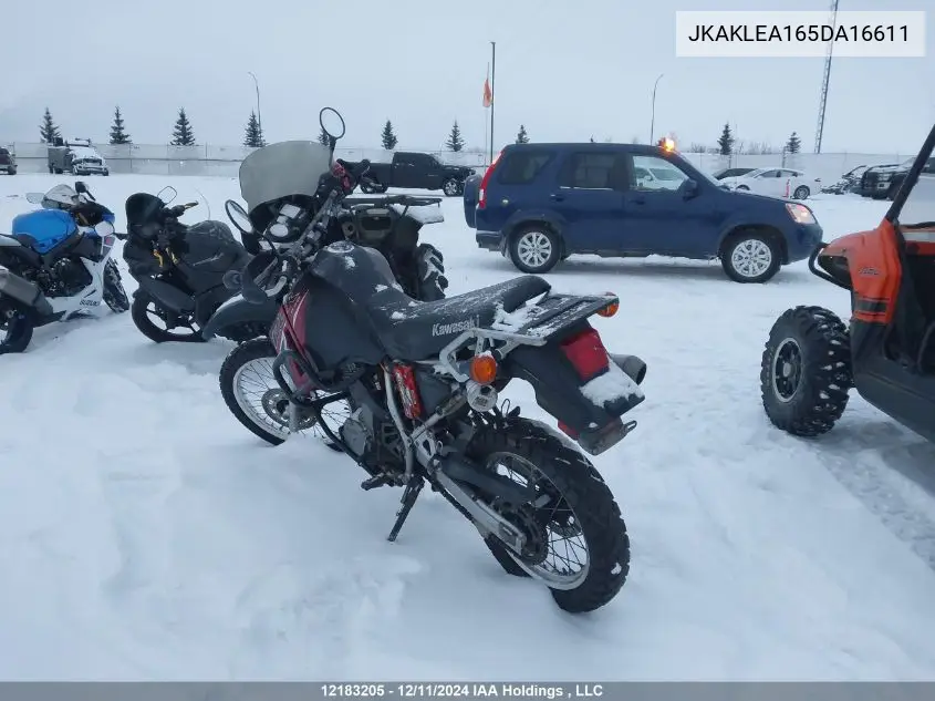 2005 Kawasaki Kl650 A VIN: JKAKLEA165DA16611 Lot: 12183205
