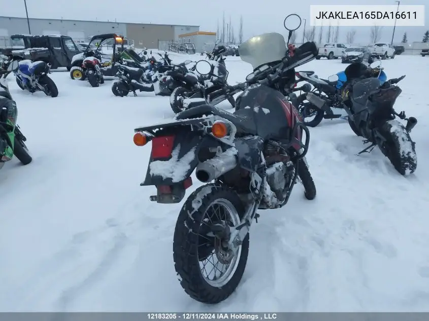 2005 Kawasaki Kl650 A VIN: JKAKLEA165DA16611 Lot: 12183205