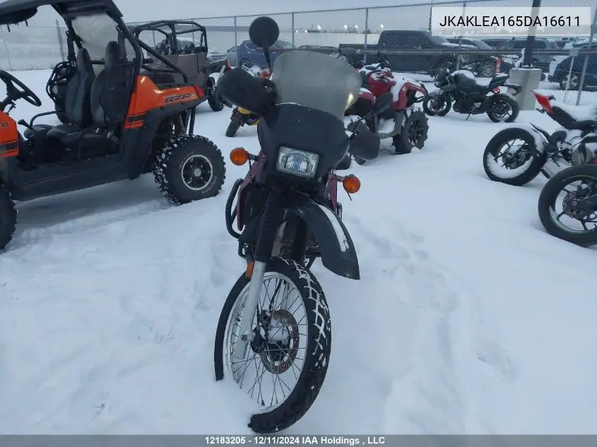 2005 Kawasaki Kl650 A VIN: JKAKLEA165DA16611 Lot: 12183205