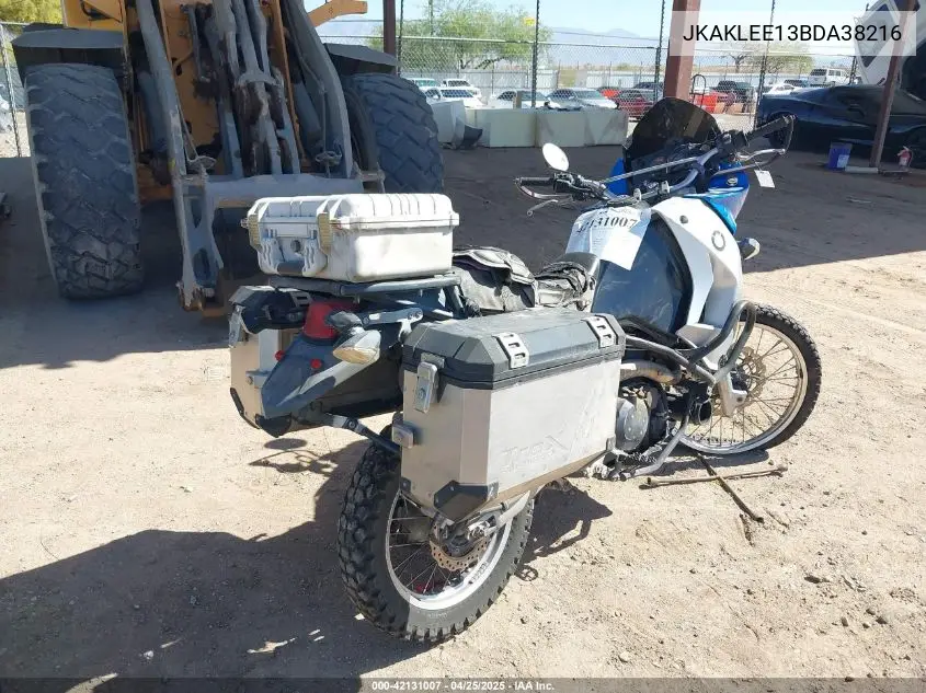 2011 Kawasaki Kl650 E VIN: JKAKLEE13BDA38216 Lot: 42131007