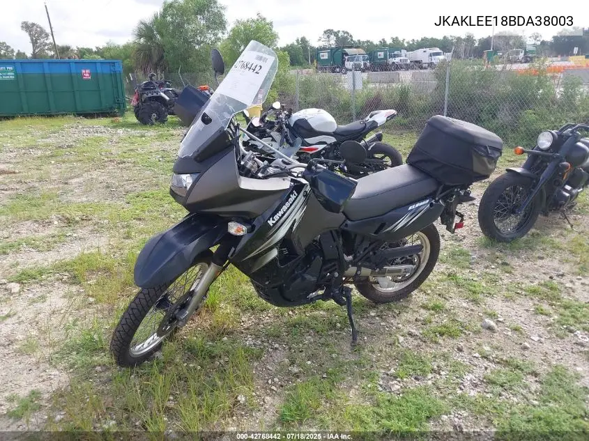 2011 Kawasaki Kl650 E VIN: JKAKLEE18BDA38003 Lot: 42768442